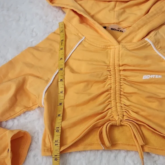 BO+TEE Yellow Cropped Hoodie - Picture 8 of 9